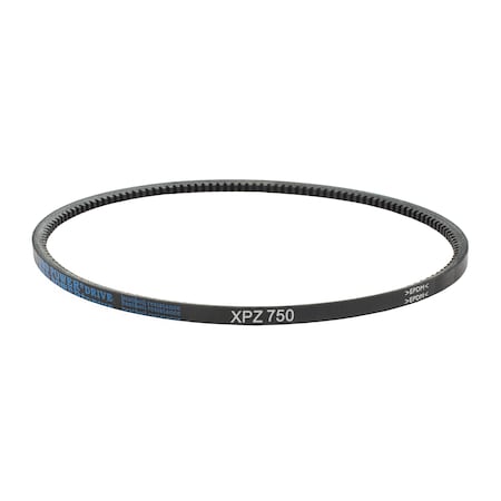 D&D XPZ750 Cogged, Metric V-Belt, 750mm Outside Length, 10 mm Top Width, 1 Ribs XPZ750